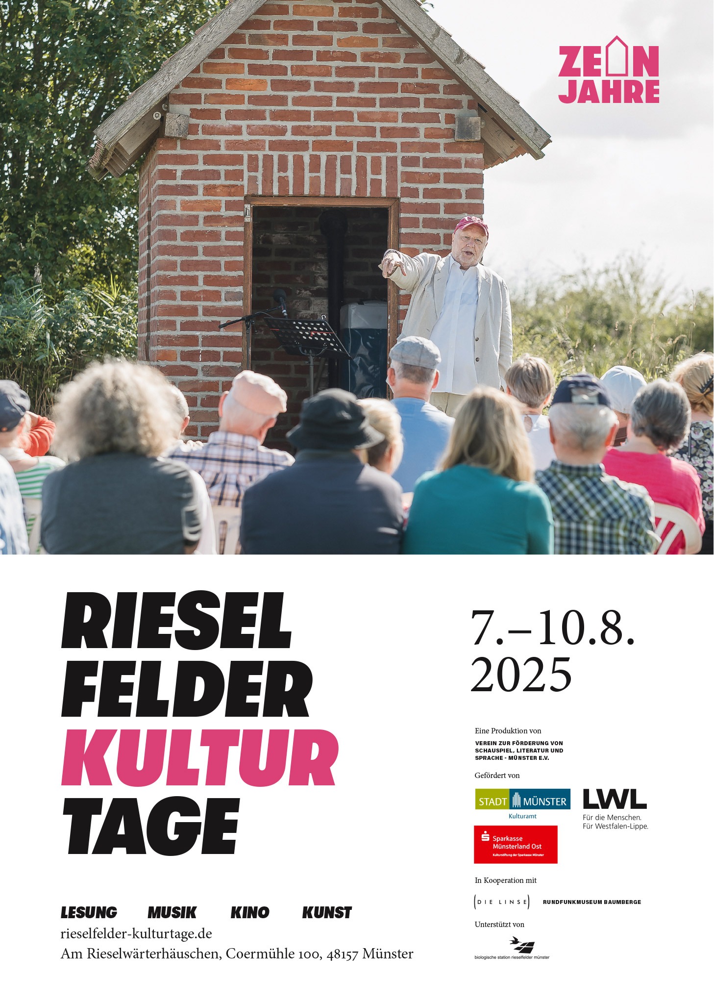 Ankündigungs-Poster der Rieselfelder-Kulturtage-2025